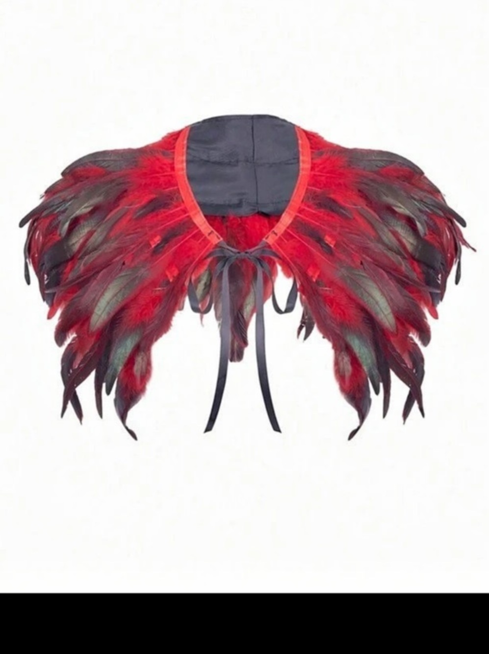 Red & Black Feather Collar